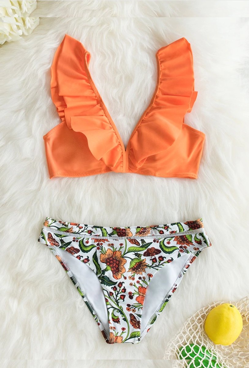 BIKINI SET - Flora Orange